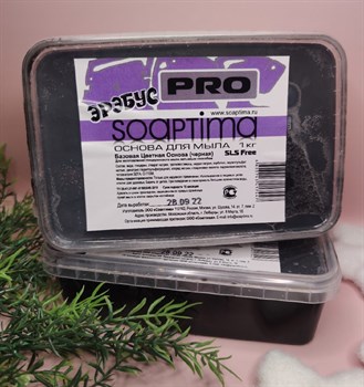 Основа для мыла Soaptima PRO БЦО Эрэбус (чёрная) 1 кг. - фото 7775