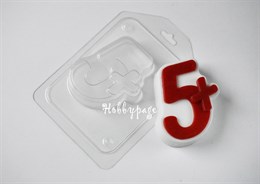 Пластиковая форма для мыла Пять с плюсом