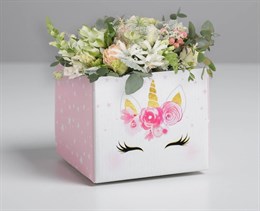 Складная коробка «Единорог», 10 × 12 × 12 см
