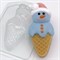Мороженое - Снеговик, форма для мыла пластиковая - фото 5738
