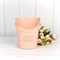 Кашпо для цветов овальное с вырезом Персиковое 15,5х12х19 3657